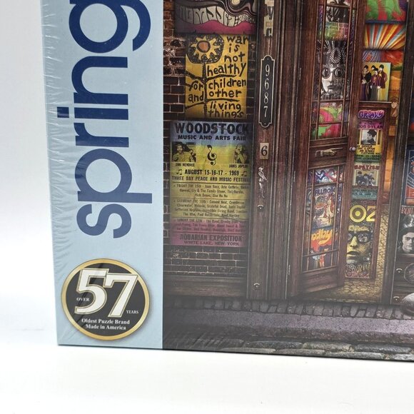 Springbok Groovy Records 1000 Pc Puzzle Doors, Pink Floyd, Hendrix, Led Zeppelin - Picture 7 of 8